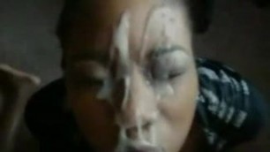 Black amateur massive facial