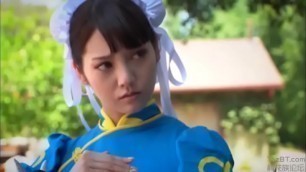 Chun li cosplay interracial