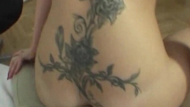 Sexy Tattooed Czech Chick Does Lapdance