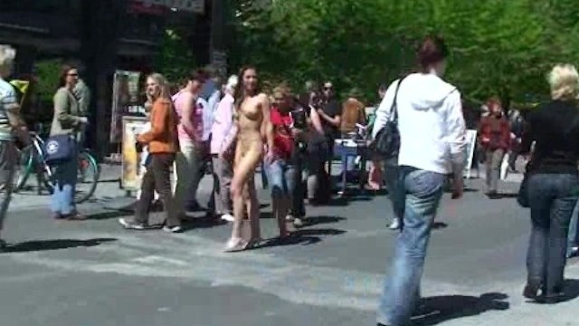 German Babe July Naked on Public Streets