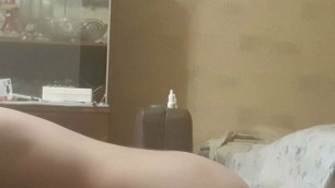 Solo anal sex with dildo