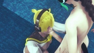 Vocaloid Yaoi Femboy - Len x catboy Hardsex