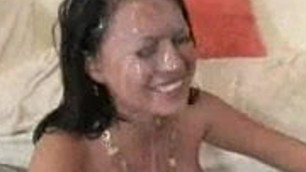 Eva Enjoys Hot Cum Shower