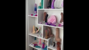 I HAVE HUNDREDS OF DILDOS AND I’M SHOWING THEM ALL OFF