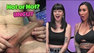 Hot or Not? Uncut Monster Cock she Reacts Lilly and Nova